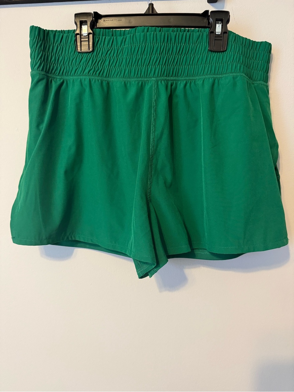 Velocity Emerald Green Athletic Shorts with Smocked Waistband